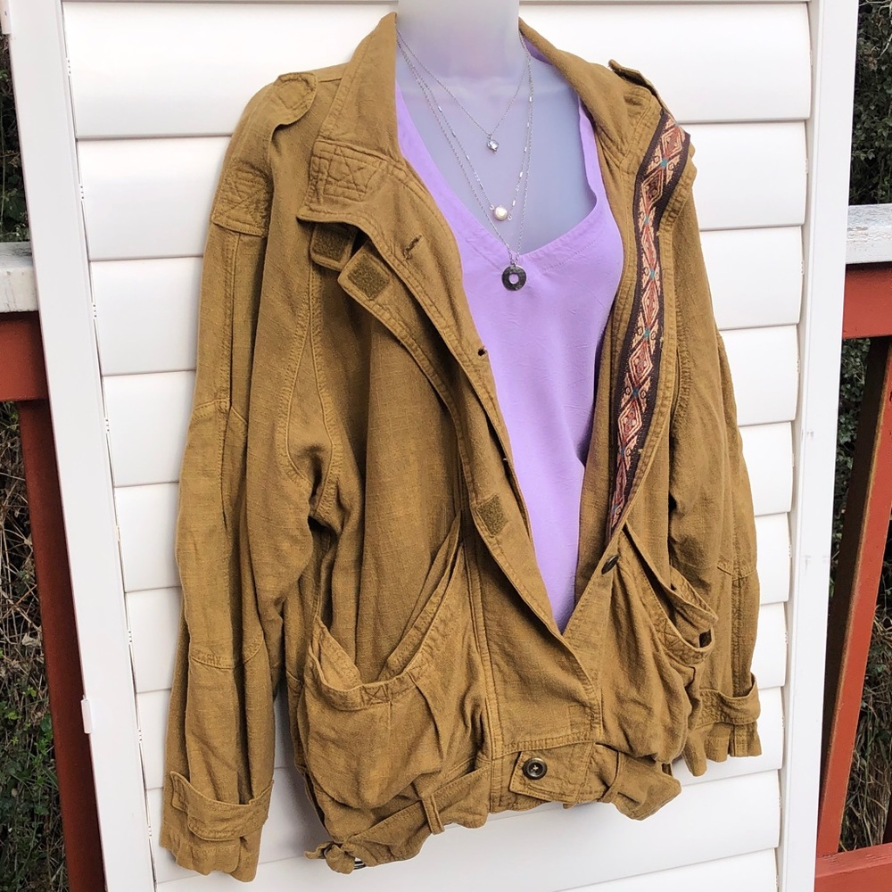 Free People Tan Utility Jacket - Picture 2 of 12